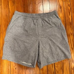 lululemon athletica Men's Heathered Gray Athletic Shorts